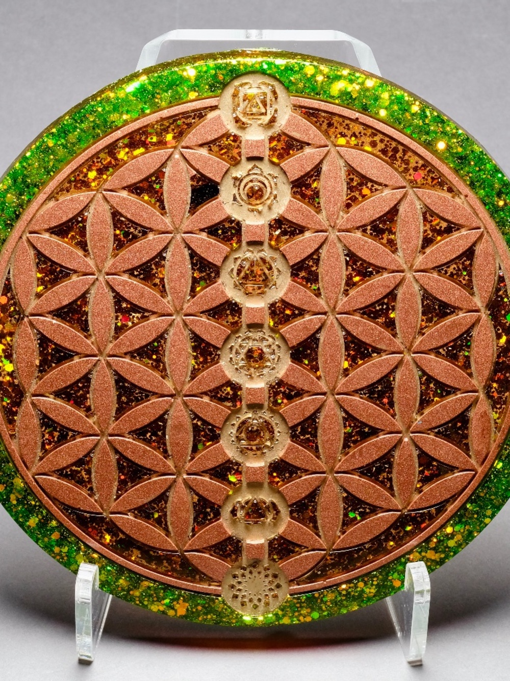 Small Sacred Geometry Resin Plaque Art Object
